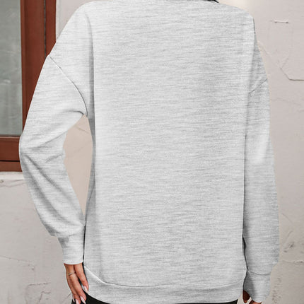 Mandy Zip-Up Dropped Shoulder Sweatshirt