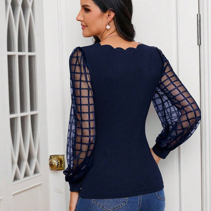 V-Neck Long Sleeve Top