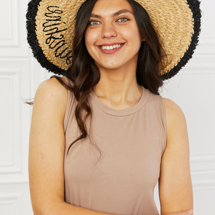 Fame Sunshine Straw Fringe Hat