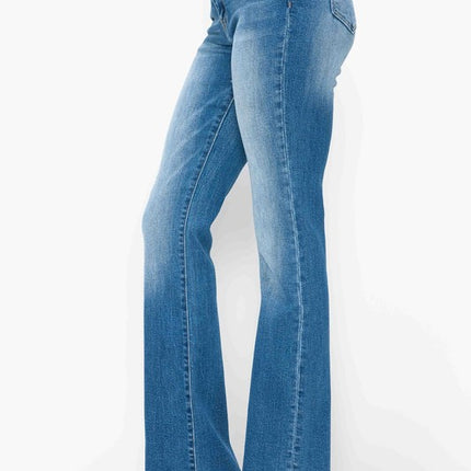 bytos Full Size Distressed High Rise Jeans with Pockets