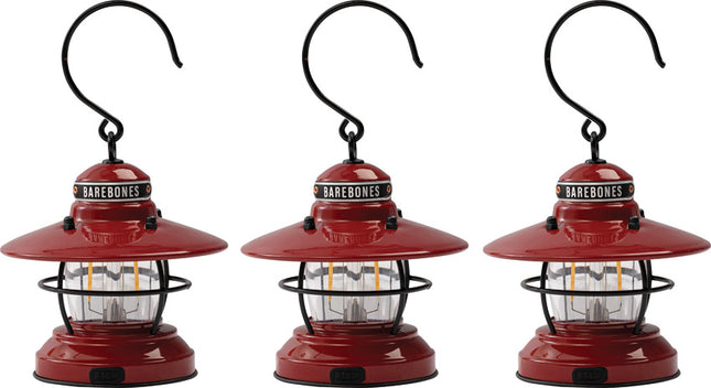 Edison Mini Lantern Red 3pk