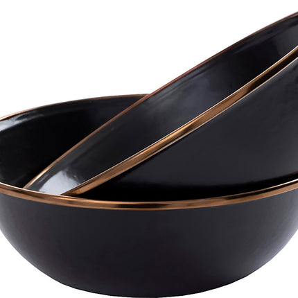 Enamel Bowl Set Charcoal