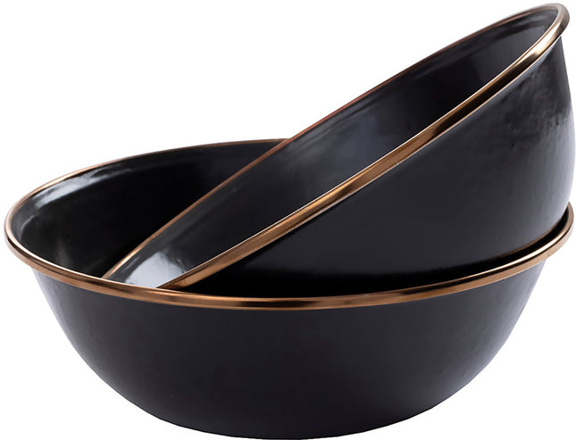 Enamel Bowl Set Charcoal
