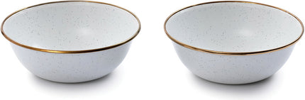 Enamel Bowl Set Eggshell