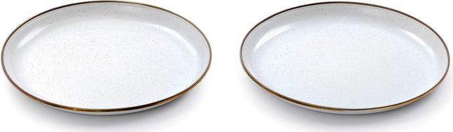 Enamel Plate Set Eggshell