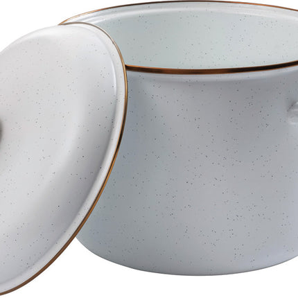 Enamel Stock Pot Eggshell