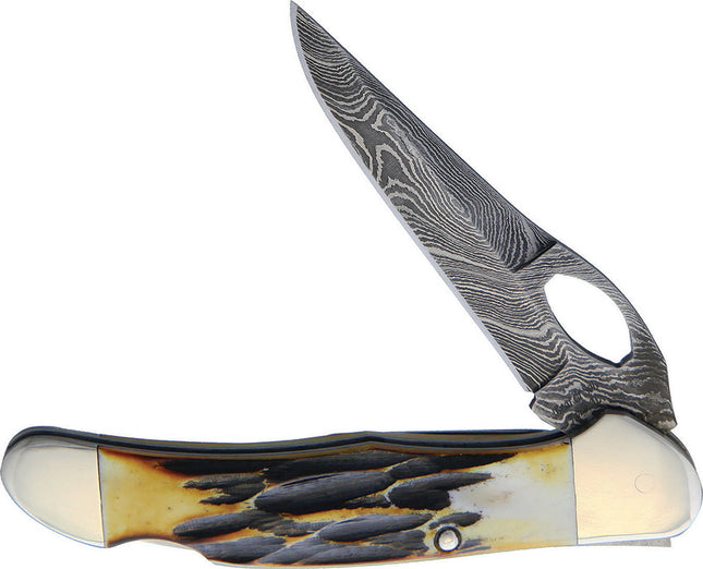 Lockback India Stag Bone