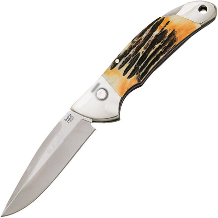 Auto Lockback Stag Bone