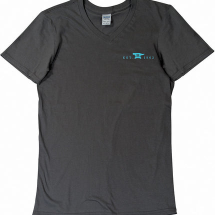 Womens T-Shirt Gray-Teal XL