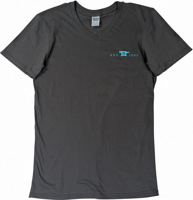 Womens T-Shirt Gray-Teal XXL