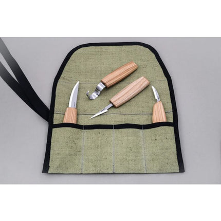 4 Knife Set with Tool Roll