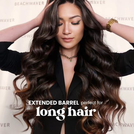 Beachwaver Pro Series Ceramic Rotating Curling Iron, Silver, 1 inch