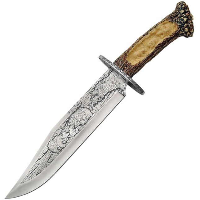 Bowie Knife w Display Bear