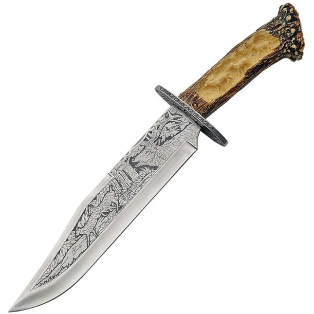 Bowie Knife w Display Deer