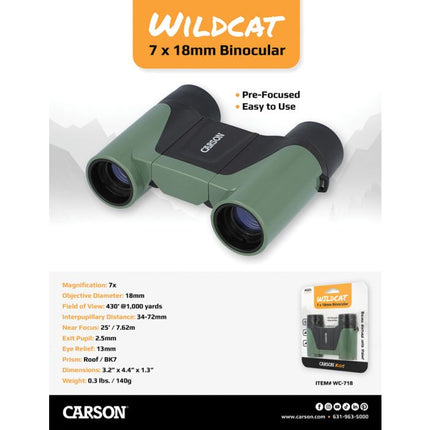Wild Cat 7x18mm Kids Binocular