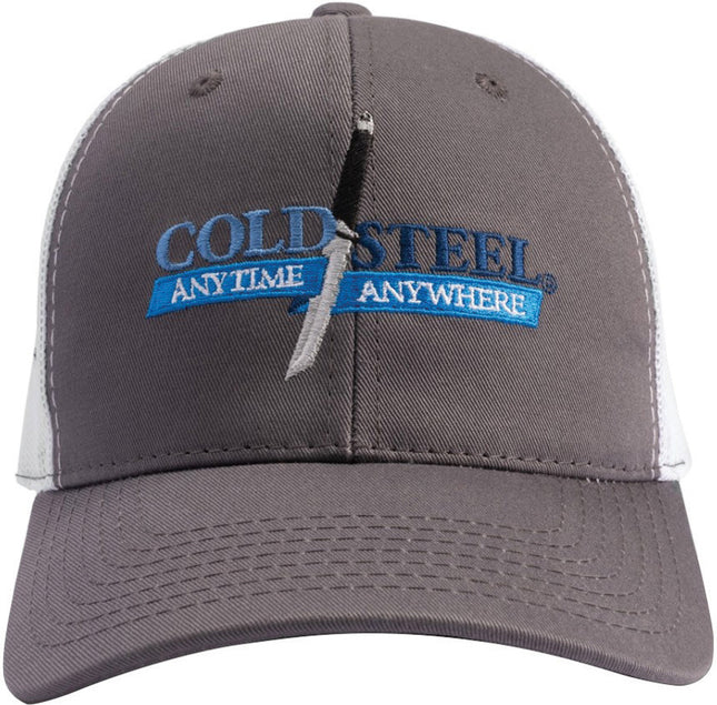 Hat Gray and White Mesh
