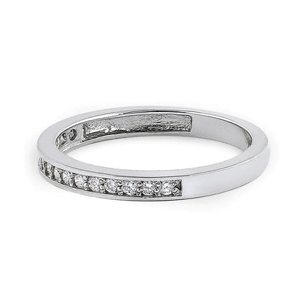 14K White Gold Half Eternity Diamond Ring