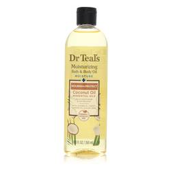 Aceite hidratante para baño y cuerpo de Dr Teal's Aceite de coco nutritivo con aceites esenciales, aceite de jojoba, aceite de almendras dulces y manteca de cacao de Dr Teal's