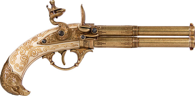 French 2 Barrel Flintlock
