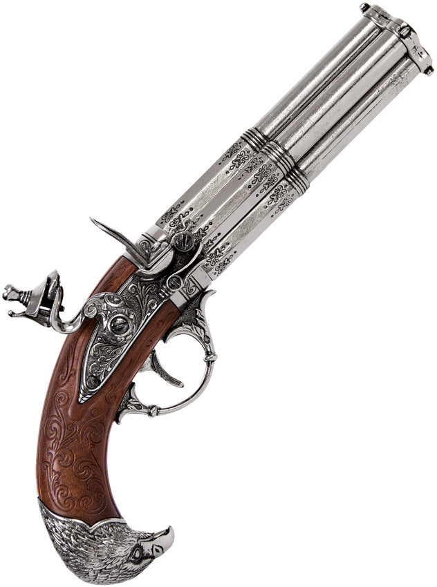 French 4 Barrel Flintlock