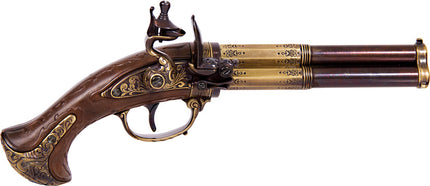 French 3 Barrel Flintlock
