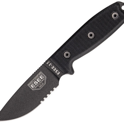 Model 3 Black G10 Serrated