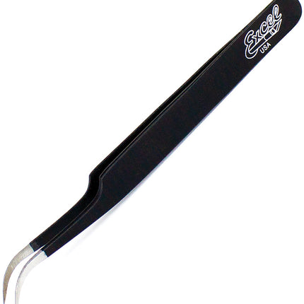 Slant Point Tweezers Black