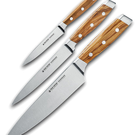 3pc Knife Set Olivewood