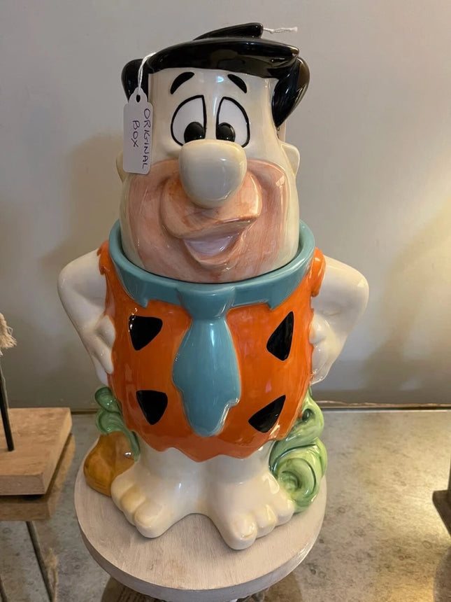 Vintage 1980s Fred Flintstone Cookie Jar Hanna-Barberra new in box