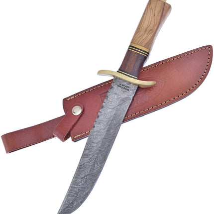 Bowie Damascus Walnut/Olive