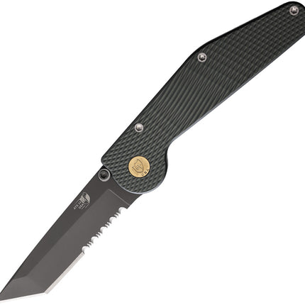Auto Button Lock Tanto Serrate