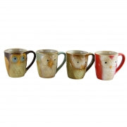 GibsonOwlCity17Ounce4PieceOwlShapeMugSet