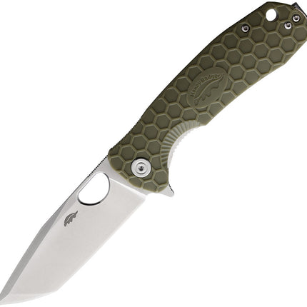 Large Linerlock Tanto Green