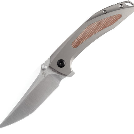 Baku Linerlock Brown Micarta