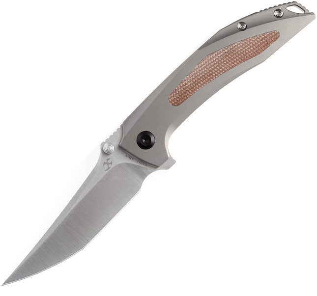 Baku Linerlock Brown Micarta