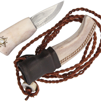 Damascus Neck Knife