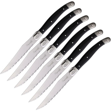 Steak Knife Set Black 6 pc