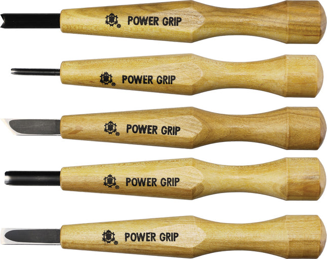 Power Grip Wood Chisel Set 5pc