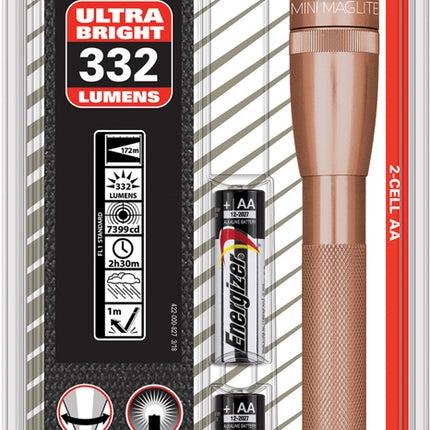 Mini Maglite LED 2AA Pro Rose