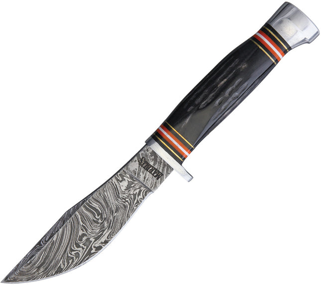 Fixed Blade Horn Damascus