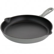 MegaChef 12 Inch Round Preseasoned Cast Iron Frying Pan in Black