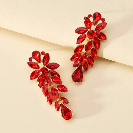 1 Pair Retro Flower Glass Plating Artificial Rhinestones Women's Earrings - Vickie Lynn's
