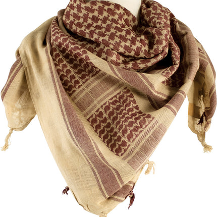 Shemagh Head Wrap Tan/Brown