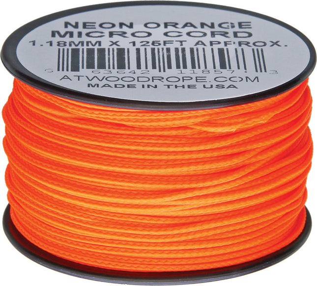 Micro Cord 125ft Neon Orange