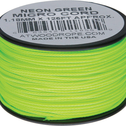 Micro Cord 125ft Neon Green
