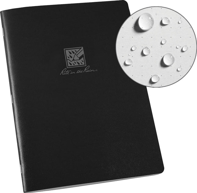 Large Stapled Notebook Black