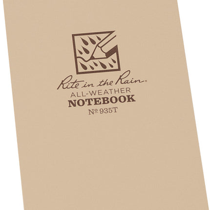 3 x 5 Top Spiral Notebook Tan