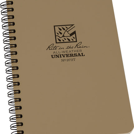 Side Spiral Notebook Tan