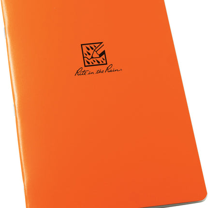 Large Stapled Notebook Orange