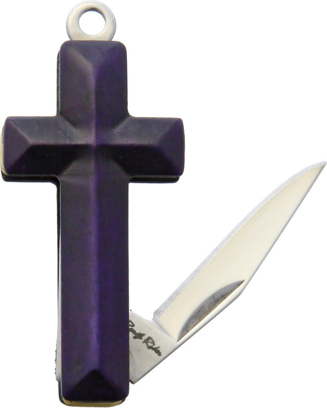 Cross Knife Purple Smooth Bone